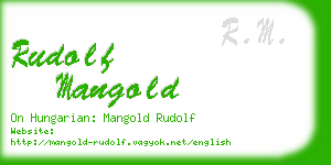rudolf mangold business card